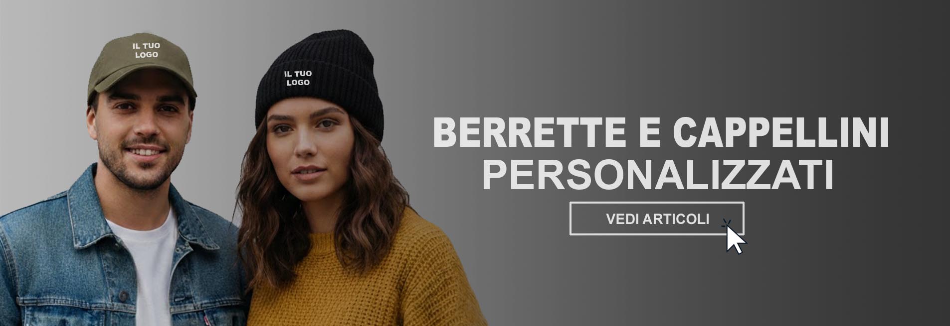 berrette e cappellini personalizzati con stampa o ricamo